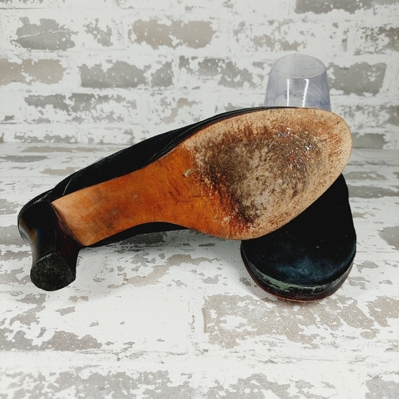 Cole Haan Black Women's Slip On Clog Heeled Mules B108 - Picture 6 of 10